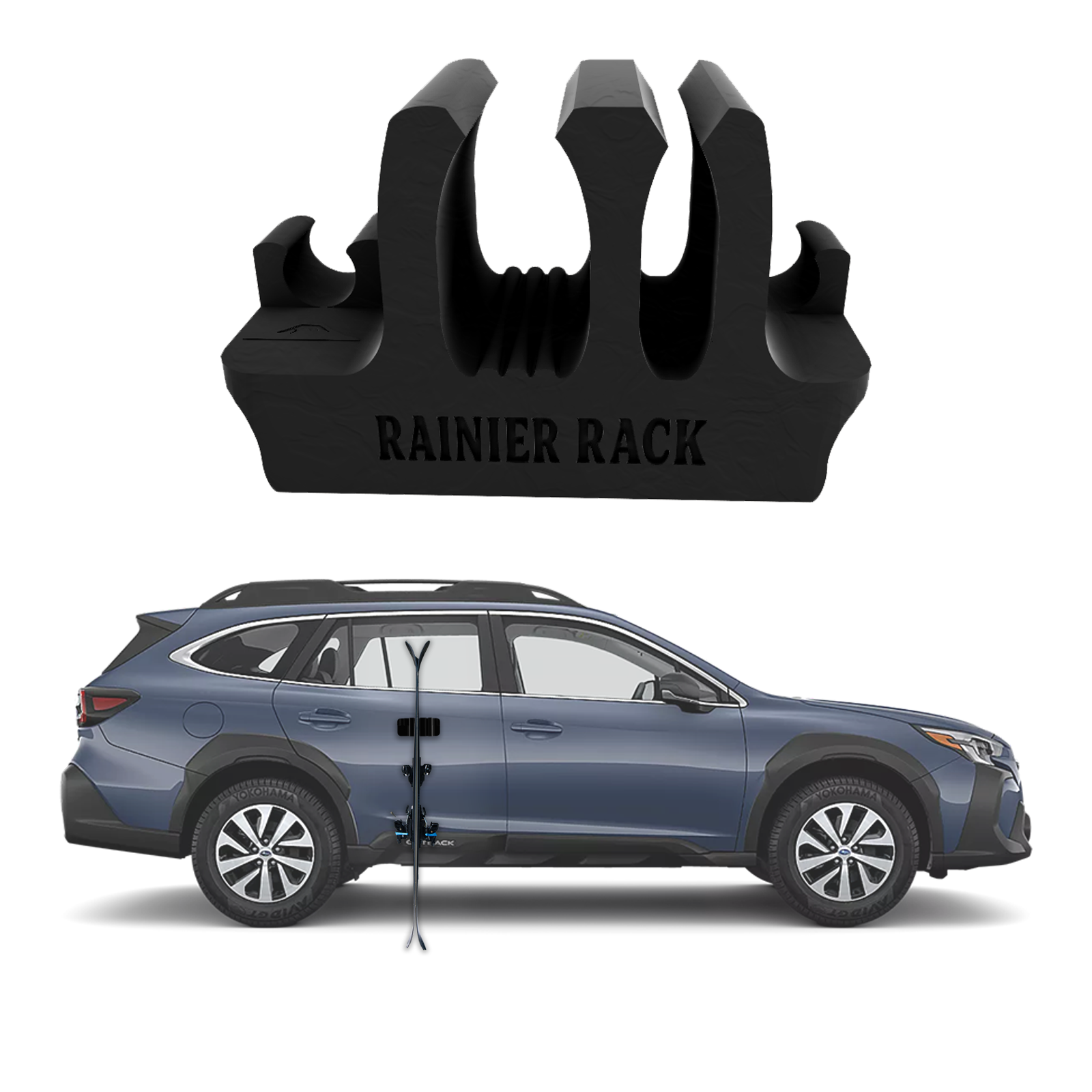 Rainier Rack – Magnetic Ski & Snowboard Car Mount (Mini)